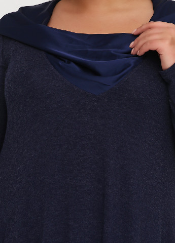 Темно-синя кежуал сукня з довгим рукавом Sasha Ferrano однотонна