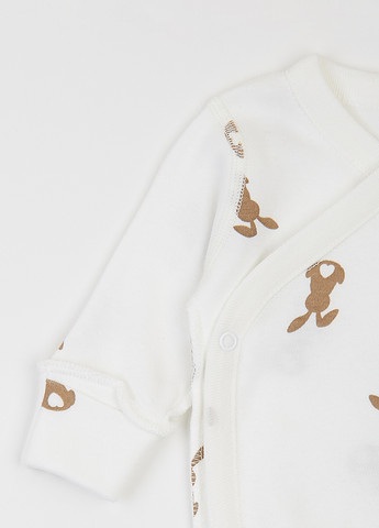 Молочний демісезонний комплект (боді, повзунки, шапка) KRAKO