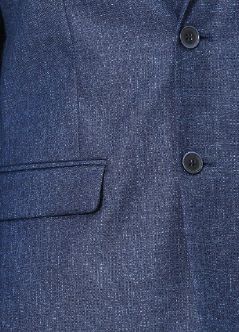 Пиджак KOTON однобортный меланж тёмно-синий деловой полиэстер