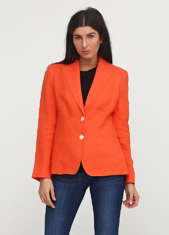 Оранжевый женский жакет Ralph Lauren однотонный - демисезонный