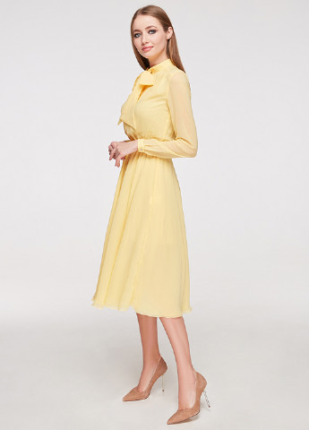 Желтое кэжуал платье Brunello de Neri однотонное