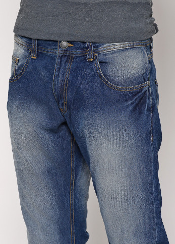 Синие демисезонные прямые джинсы Noize Jeans