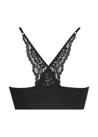 Чёрный топ бюстгальтер Hunkemoller без косточек полиамид