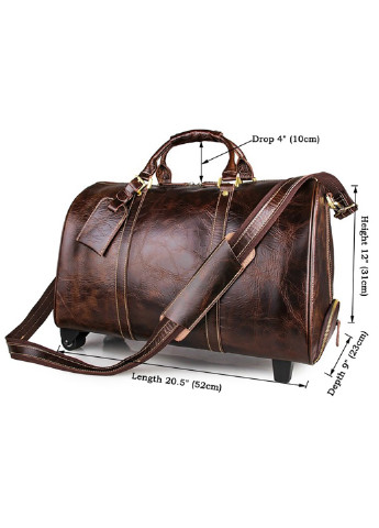 Шкіряна дорожня сумка 49х30х23 см Vintage (229461342)