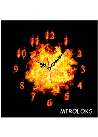 Настінний годинник Вогонь 35х35 см M00003 MIROLOKS (202301205)