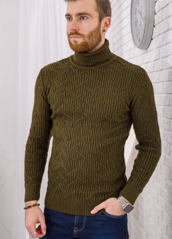 Оливковый (хаки) демисезонный свитер Ager