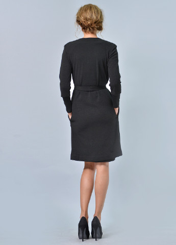 Черный демисезонный комплект (платье, кардиган) Lila Kass