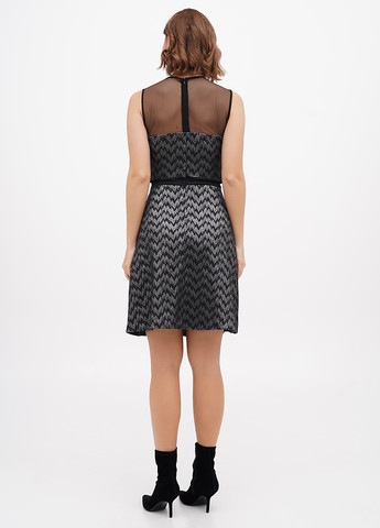 Сіра кежуал сукня кльош Sassofono з абстрактним візерунком