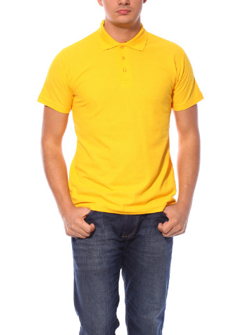 Желтая мужская футболка поло Sol's