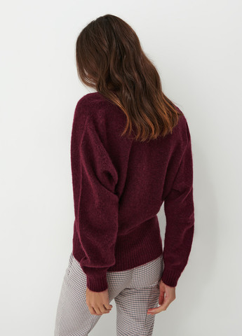 Бордовый демисезонный пуловер пуловер Mohito