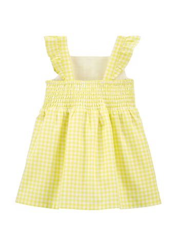 Жовтий літній набір (плаття, трусики) Carter's