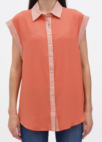 Оранжевая блуза Sisley