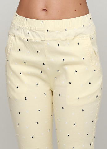Светло-желтые джинсовые демисезонные зауженные брюки Fashion Collection