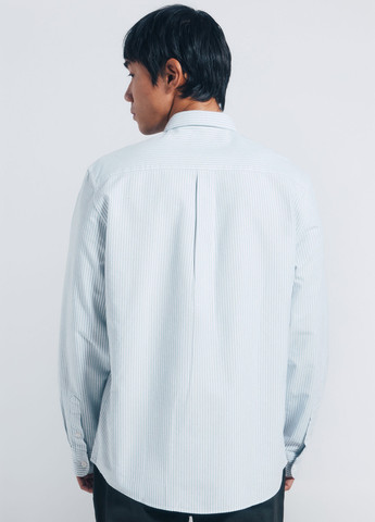 Бирюзовая классическая, кэжуал рубашка в полоску Springfield