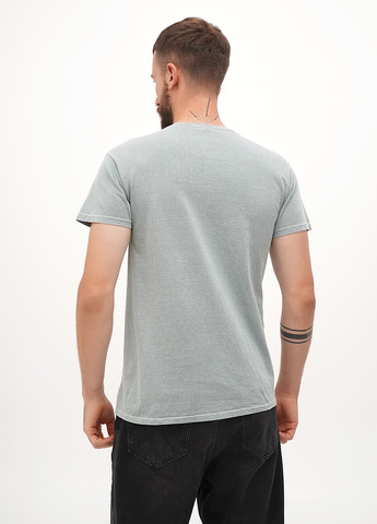 Серо-зеленая футболка Gildan