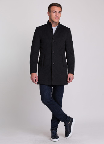 Темно-сіре демісезонне Пальто однобортне Trend Collection