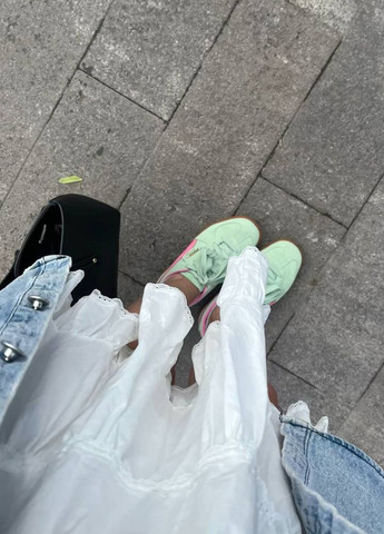 Салатовые кеды No Brand