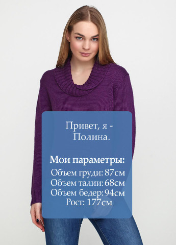 Фиолетовый демисезонный свитер хомут MSN