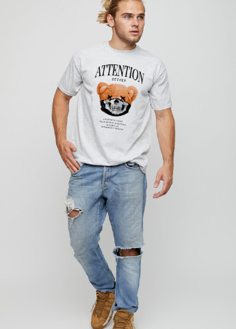 Сіра футболка чоловіча basic YAPPI