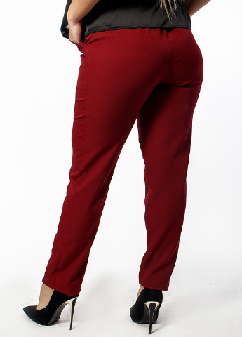 Бордовые кэжуал демисезонные брюки Primyana
