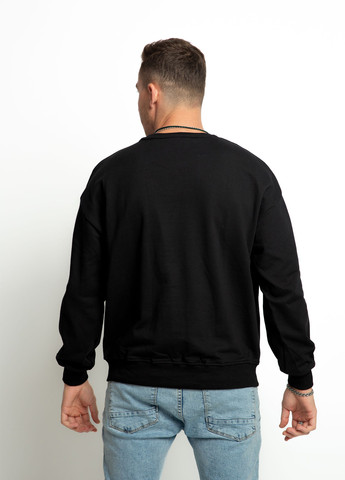 Чорний світшот Time of Style однотонний без декору (306717104)