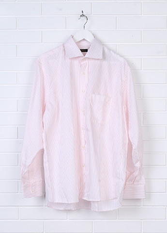 Светло-розовая кэжуал рубашка в полоску Gio с длинным рукавом