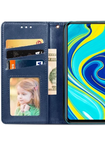 Кожаный чехол книжка Gallant (PU) для Xiaomi Redmi Note 9s / Note 9 Pro / Note 9 Pro Max Синий (is_00000035723_4) Getman (237829288)