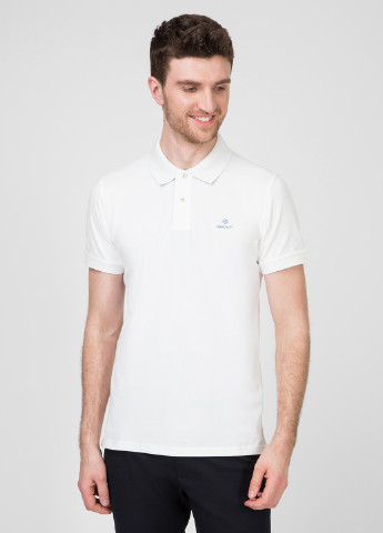 Белая футболка-поло для мужчин Gant с логотипом