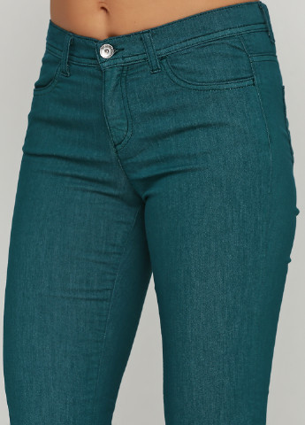 Зеленые кэжуал демисезонные зауженные брюки United Colors of Benetton
