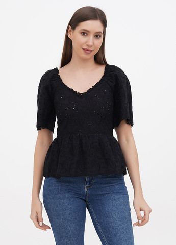 Черная летняя блуза-топ весняно-літня H&M