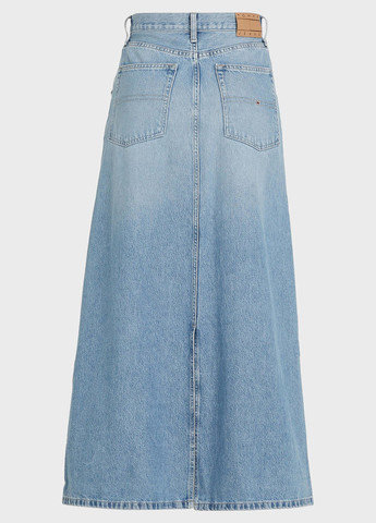 Светло-синяя джинсовая однотонная юбка Tommy Jeans а-силуэта (трапеция)