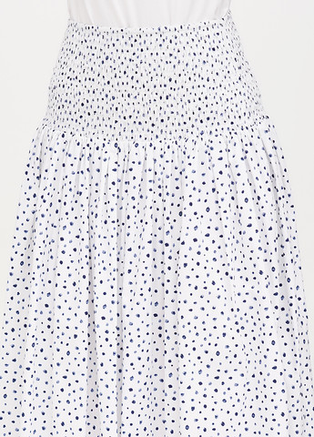 Белая кэжуал в горошек юбка J.Crew а-силуэта (трапеция)