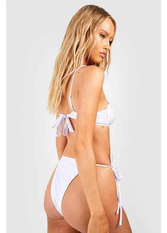 Белый летний купальник (бюст, трусики) раздельный Boohoo