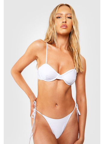 Белый летний купальник (бюст, трусики) раздельный Boohoo