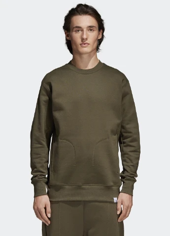Хакі свитшот adidas однотонний (75675702)