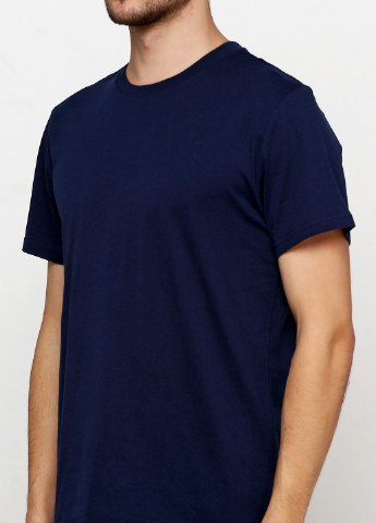 Темно-синяя футболка с коротким рукавом H&M
