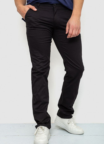 Черные кэжуал демисезонные прямые брюки Ager