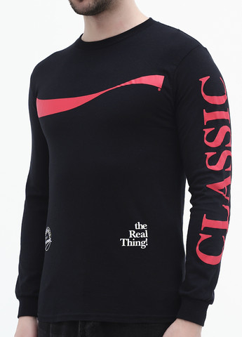 Черный демисезонный кэжуал лонгслив Ripple Junction с надписями