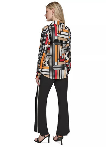 Цветная кэжуал рубашка с геометрическим узором Karl Lagerfeld