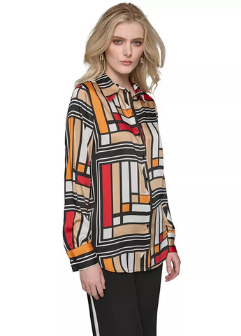 Цветная кэжуал рубашка с геометрическим узором Karl Lagerfeld