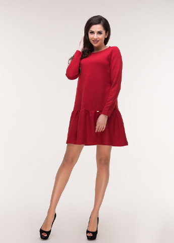 Красное кэжуал платье Ravol однотонное