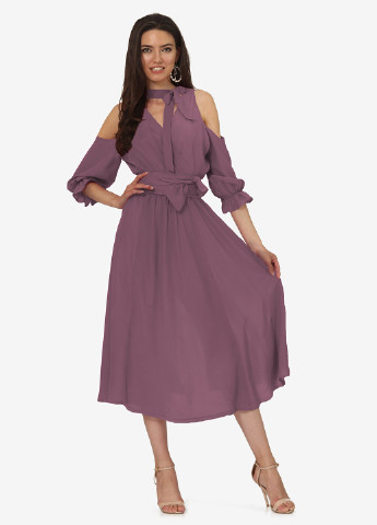 Фіолетова кежуал сукня, сукня на запах Lila Kass однотонна