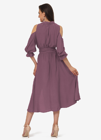 Фіолетова кежуал сукня, сукня на запах Lila Kass однотонна