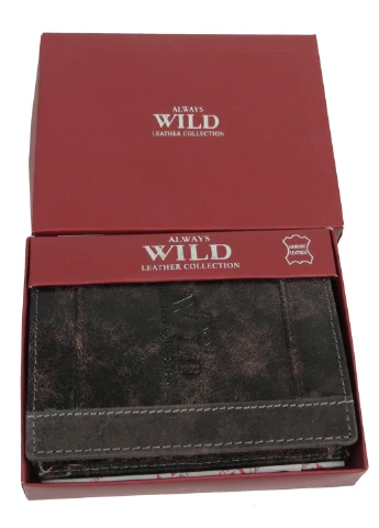Чоловіче шкіряне портмоне 9,5х13х2 см Always Wild (252131481)