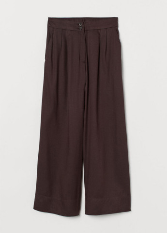 Бордовые кэжуал летние кюлоты брюки H&M