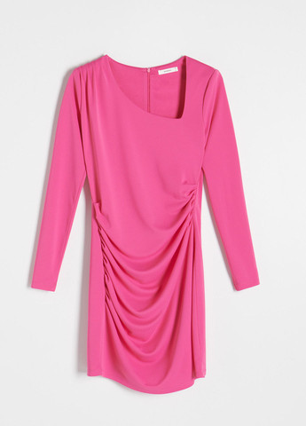 Малиновое кэжуал платье Reserved однотонное