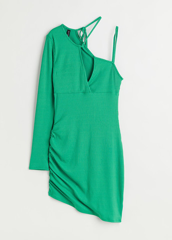 Зелена вечірня сукня H&M однотонна