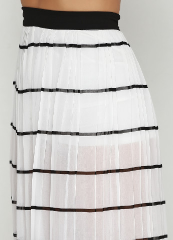 Белая кэжуал в полоску юбка Vero Moda плиссе
