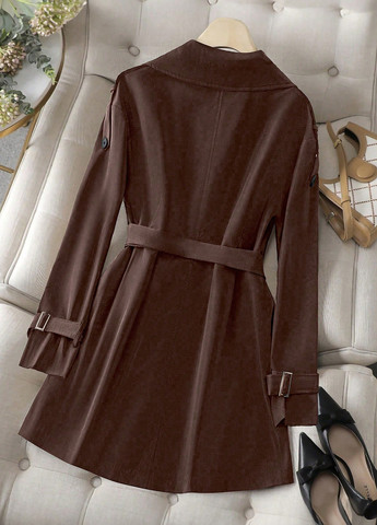 Плащ SHEIN тренчкот на пуговицах демисезон (339132988)