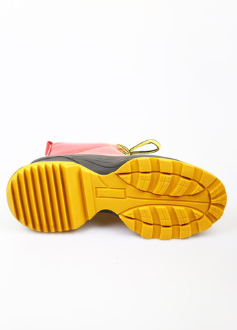 Осенние ботинки No Brand на тракторной подошве, со шнуровкой из искусственной кожи